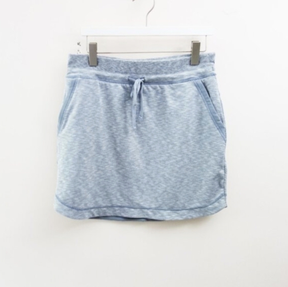 Athleta Techie Terry Athletic Skirt Size (M Tall) Heathered Gray EUC - Picture 2 of 7